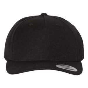 Premium Five-Panel Curved Bill Snapback Cap