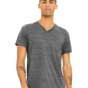 Unisex Textured Jersey V-Neck Tee