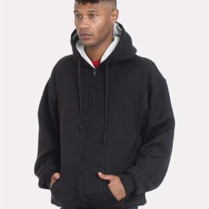 Unisex USA-Made Super Heavy Thermal Lined Full-Zip Hooded Sweatshirt