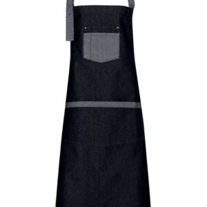 Domain Contrast Denim Bib Apron