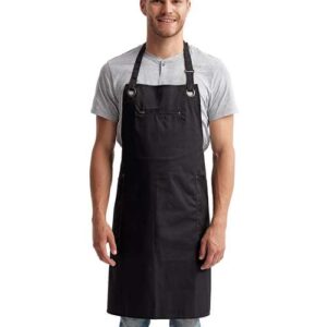 Barley Contrast Stitch Recycled Bib Apron