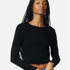Women's Baby Rib Long Sleeve Cropped Tee