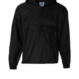 Unisex Packable Half-Zip Hooded Pullover Jacket