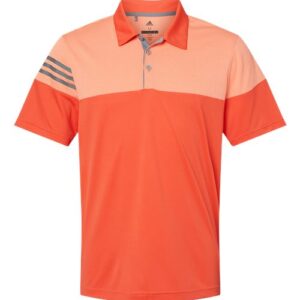 Men's Heathered 3-Stripes Colorblocked Polo